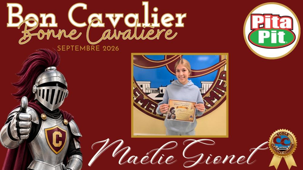 Bonne Cavalière du mois de septembre