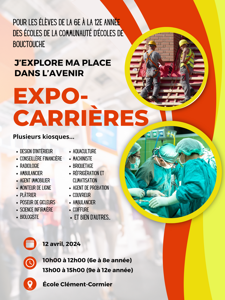 Expo carrières 12 avril 2024 Affiche